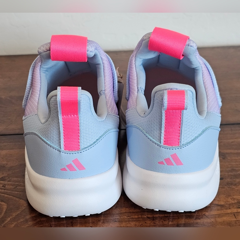 Adidas Slip On Big Girl's Sneakers/shoes Pink/Light Blue/Purple NWOB Size 6 - Picture 3 of 6